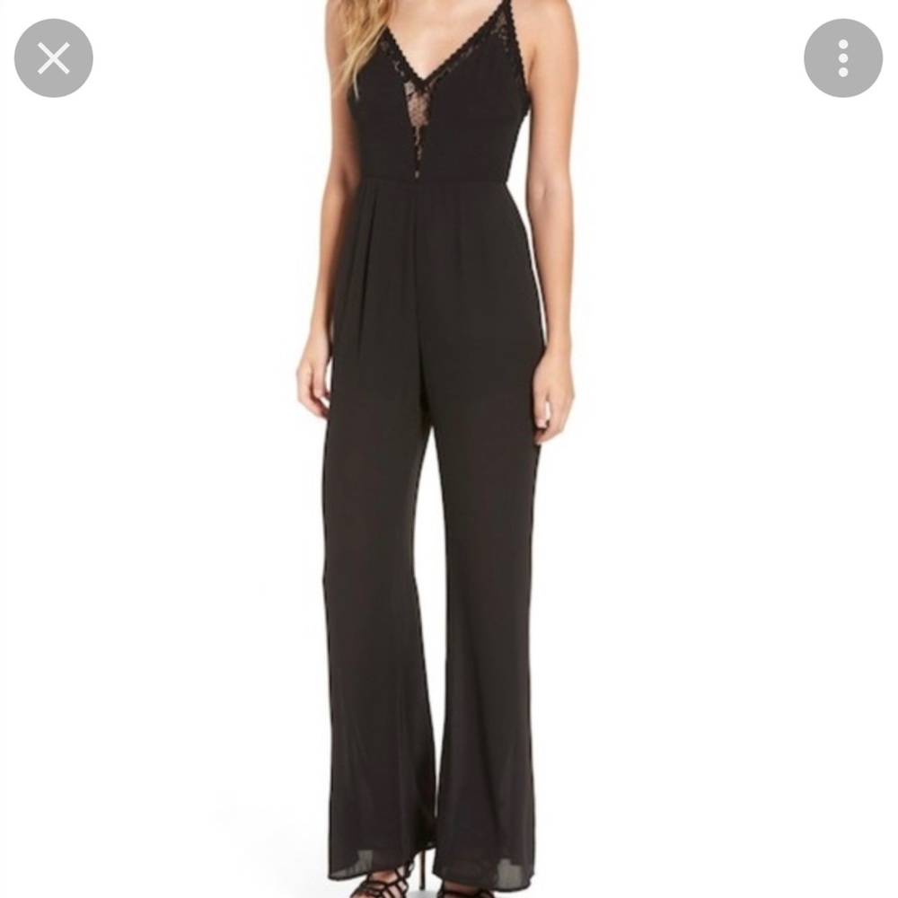 ASTR black lace jumpsuit